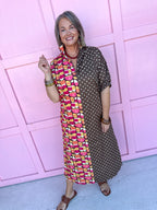 ADRIENNE | Blakely Dress - Petal Groove/Brown Polka Dot
