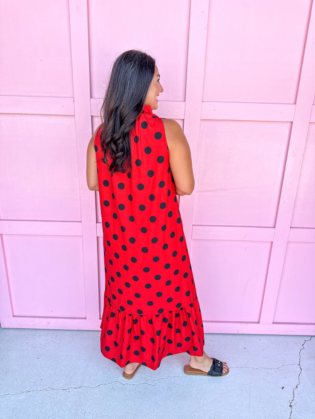 Polka Dot Pretty Dress - Red/Black