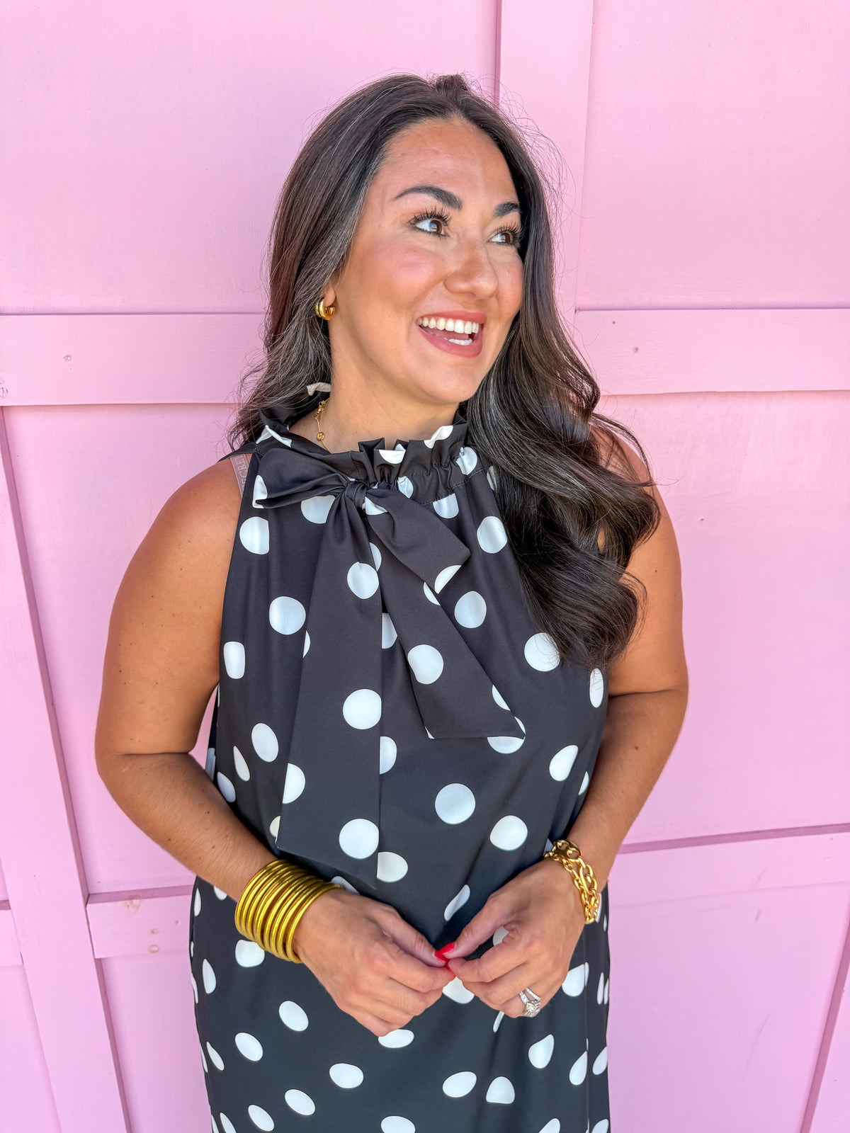 Polka Dot Pretty Dress - Black/White