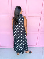 Polka Dot Pretty Dress - Black/White