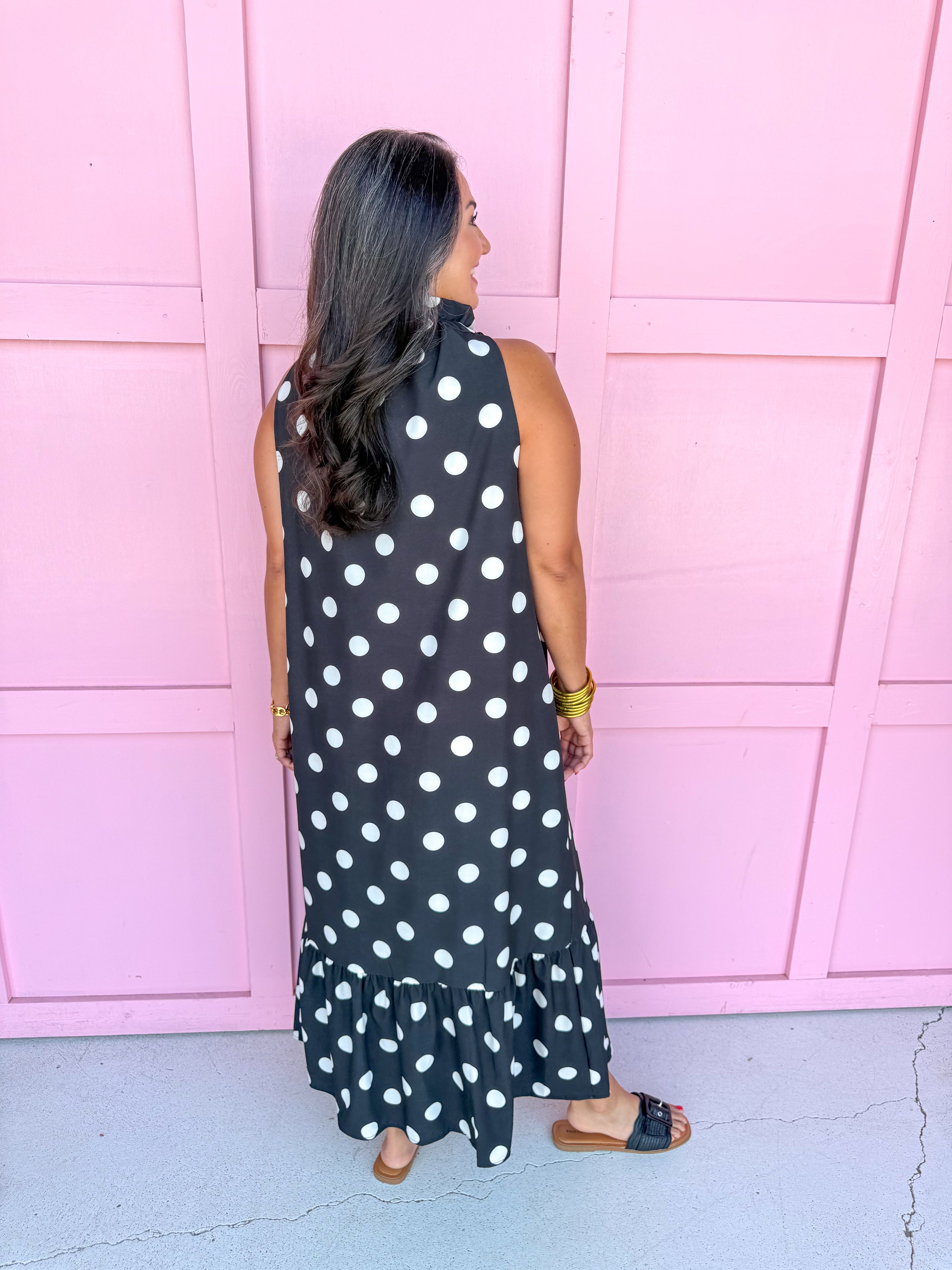 Polka Dot Pretty Dress - Black/White
