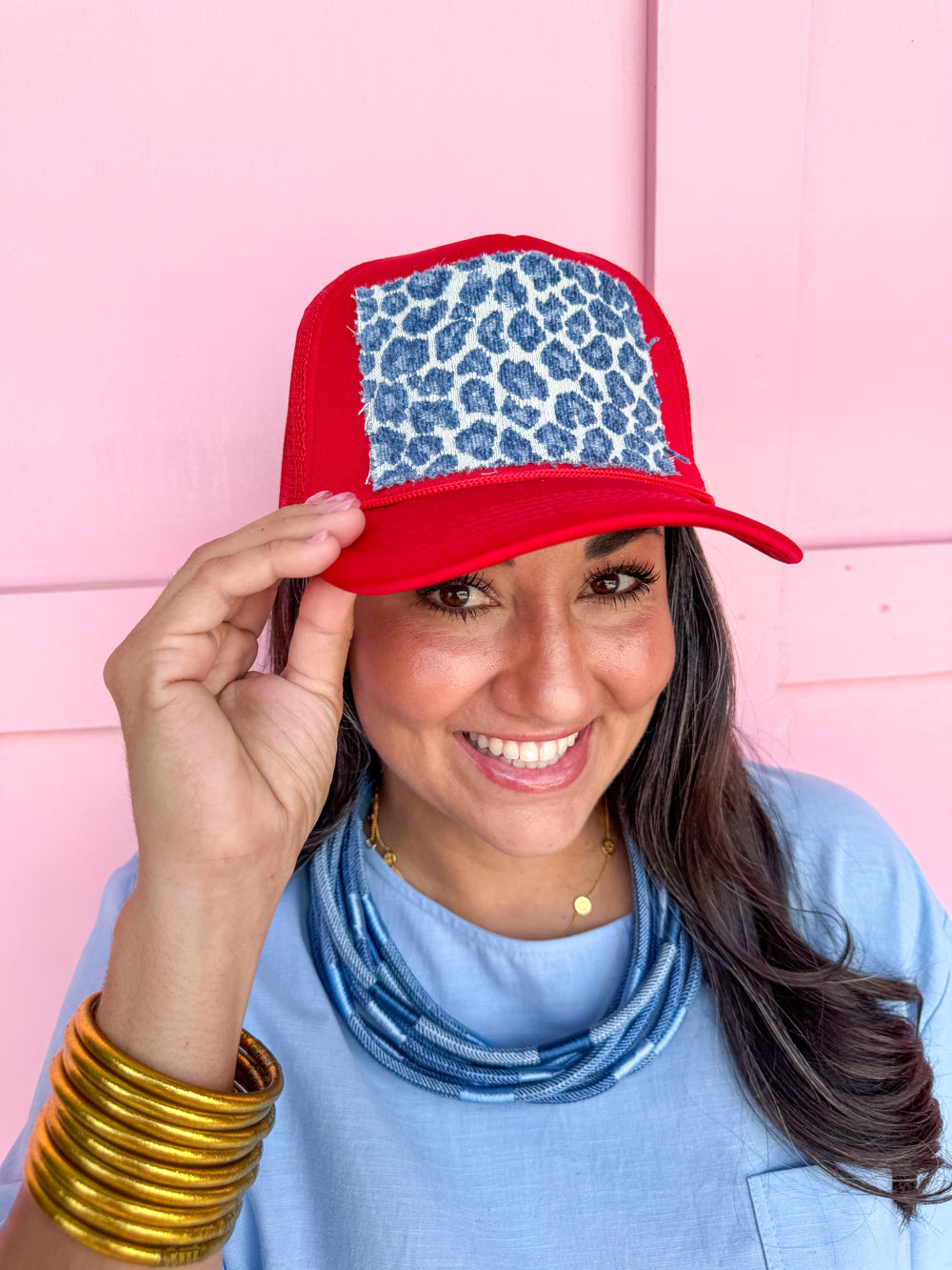 Tucker's Truckers| Leopard & Liberty - Red/Blue