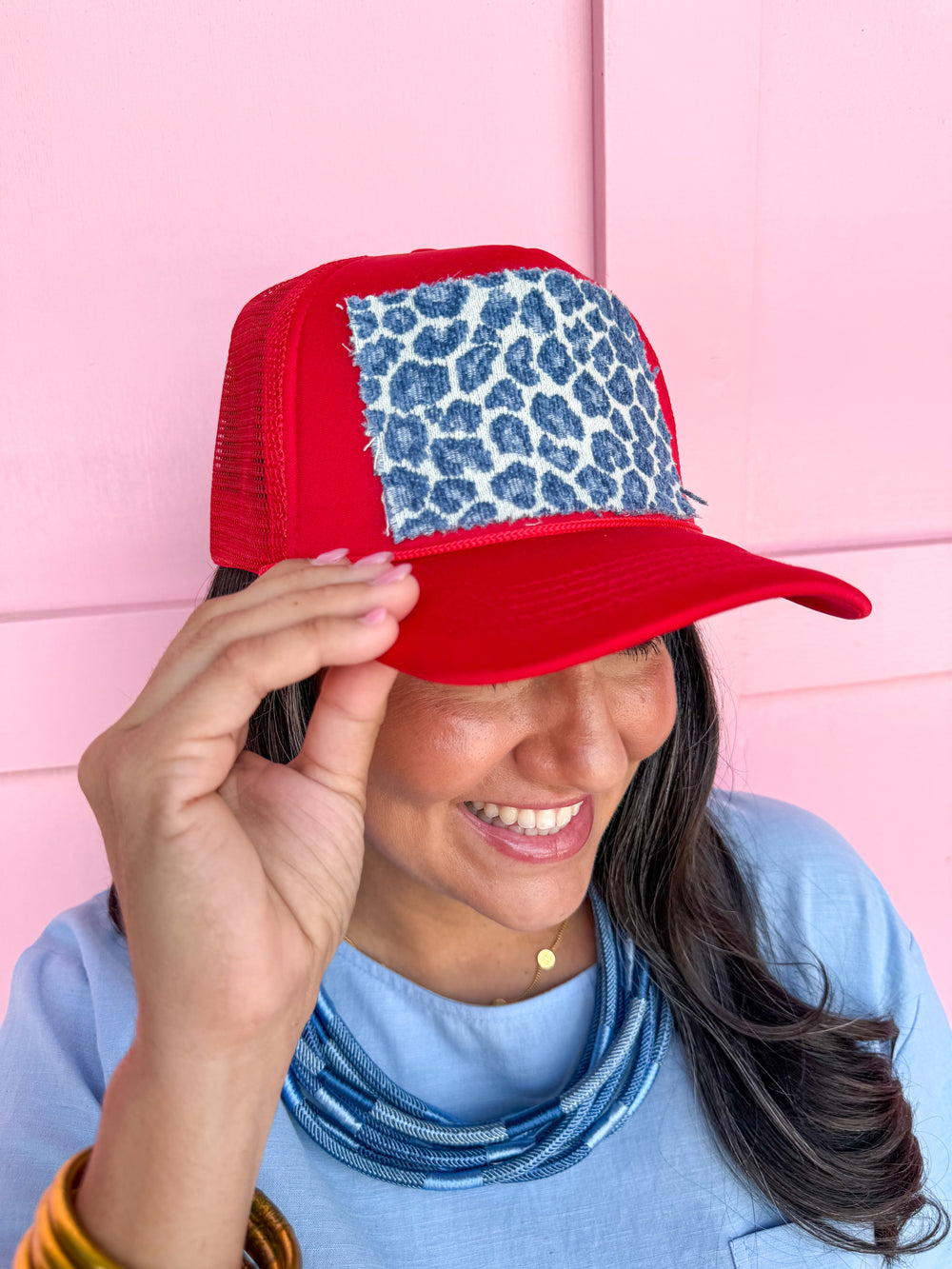 Tucker's Truckers| Leopard & Liberty - Red/Blue