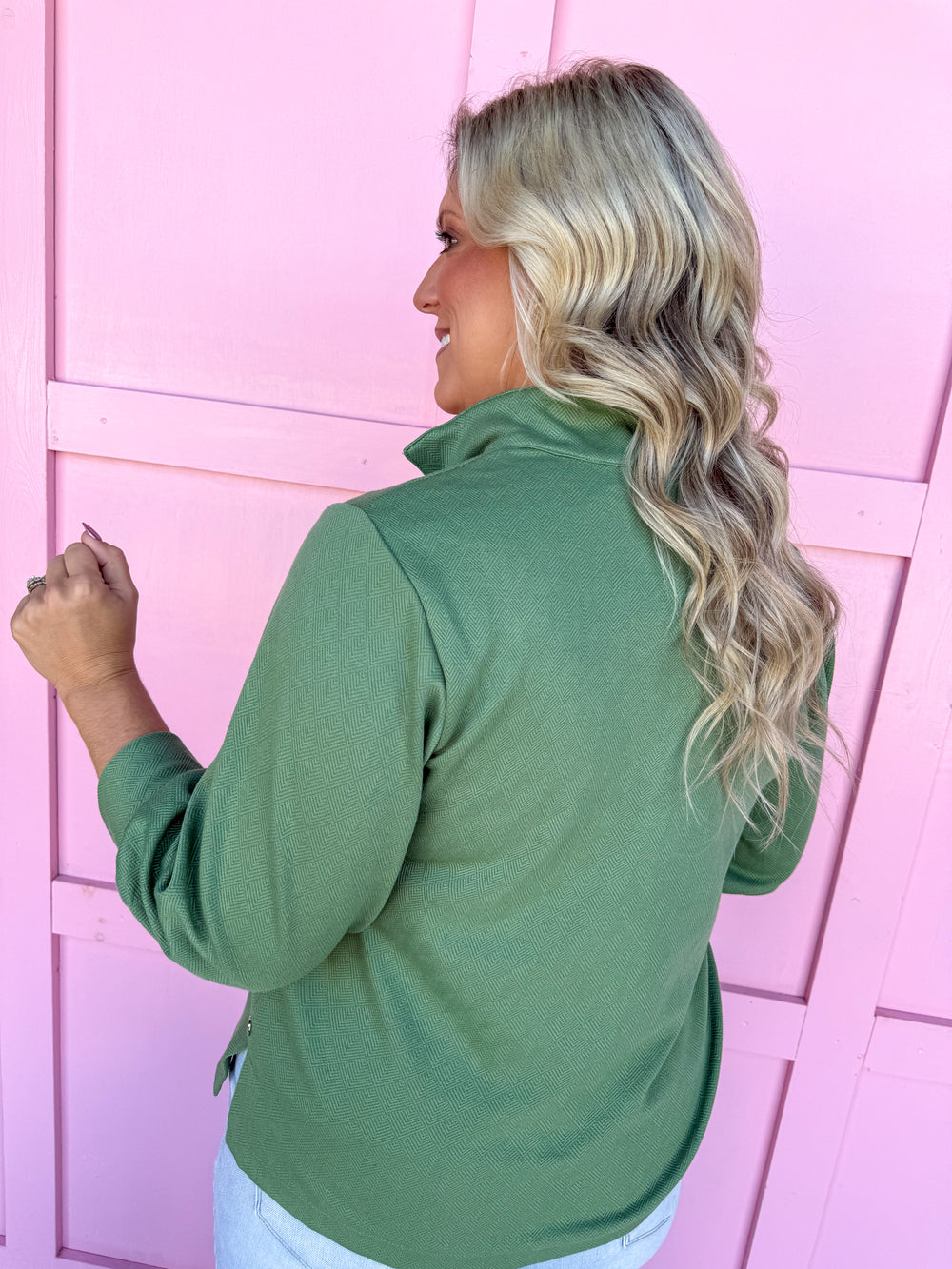 Jincy's Women's Boutique Jocelyn Top Green Mary Square