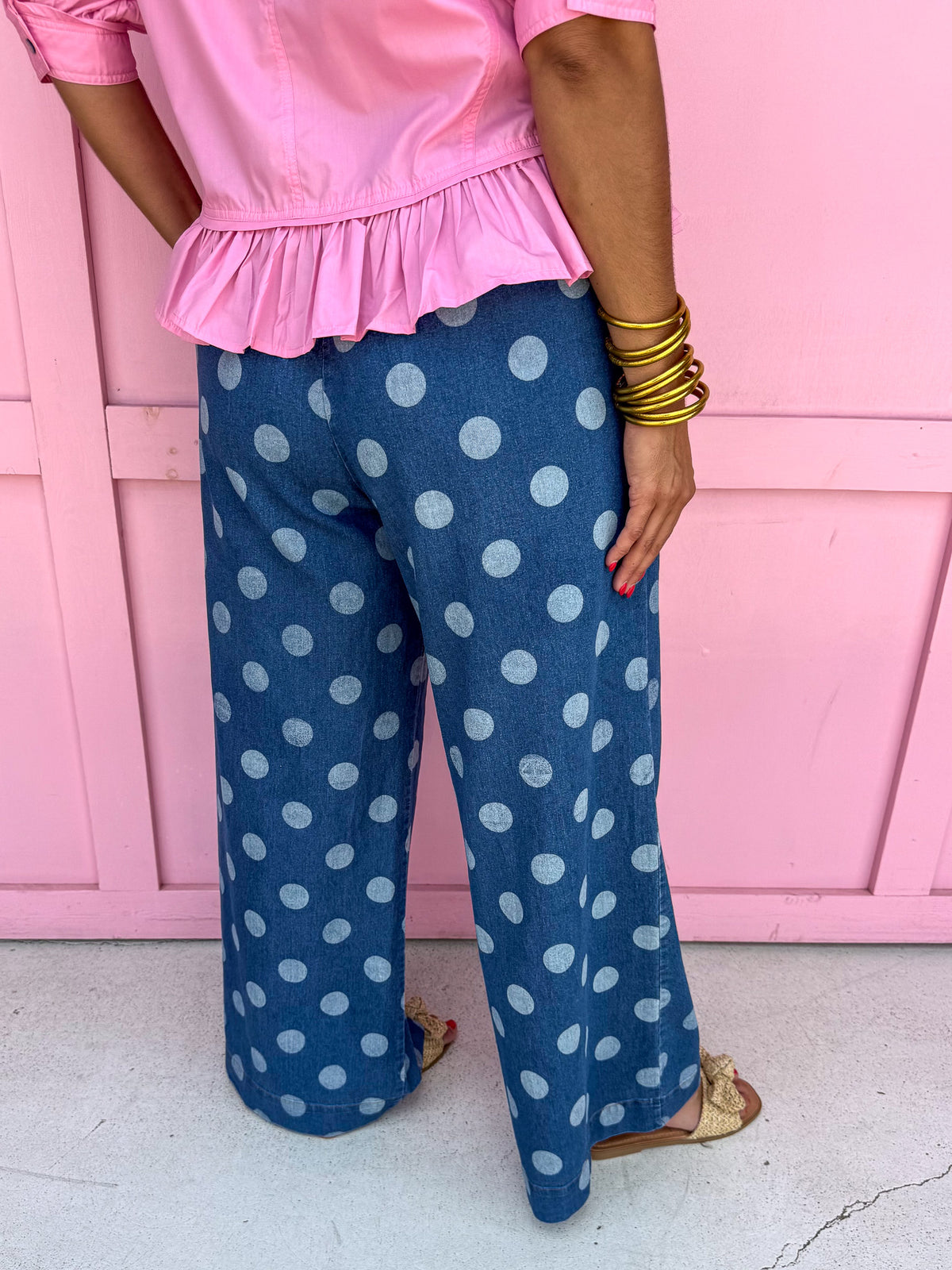 JINCY'S | Polka Dot Pants - Medium Wash - PREORDER