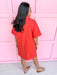 womens boutique dress red white blue button front flowers short sleeve midi jincy's plus size