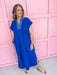 Embroidered Collar midi length side slit light weight womens boutique jincy's