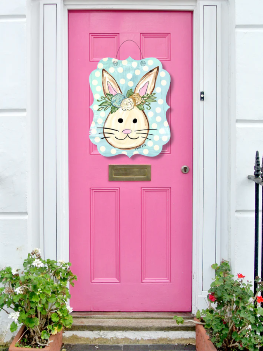 Polka Dot Bunny Door Hanger