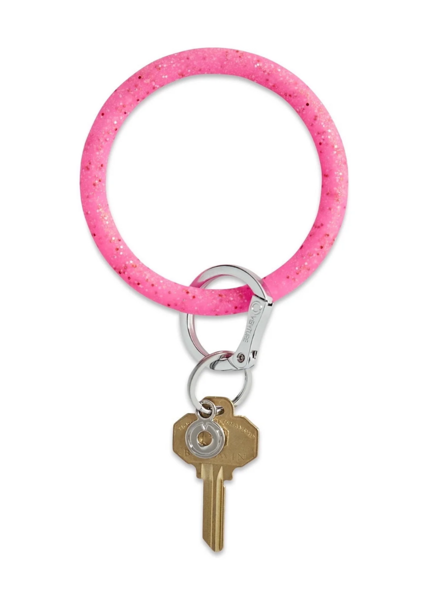 OVENTURE | Silicone Big O Key Ring - Tickled Pink Confetti