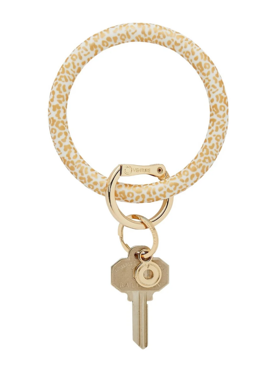 OVENTURE | Silicone Big O Key Ring - Gold Rush Cheetah