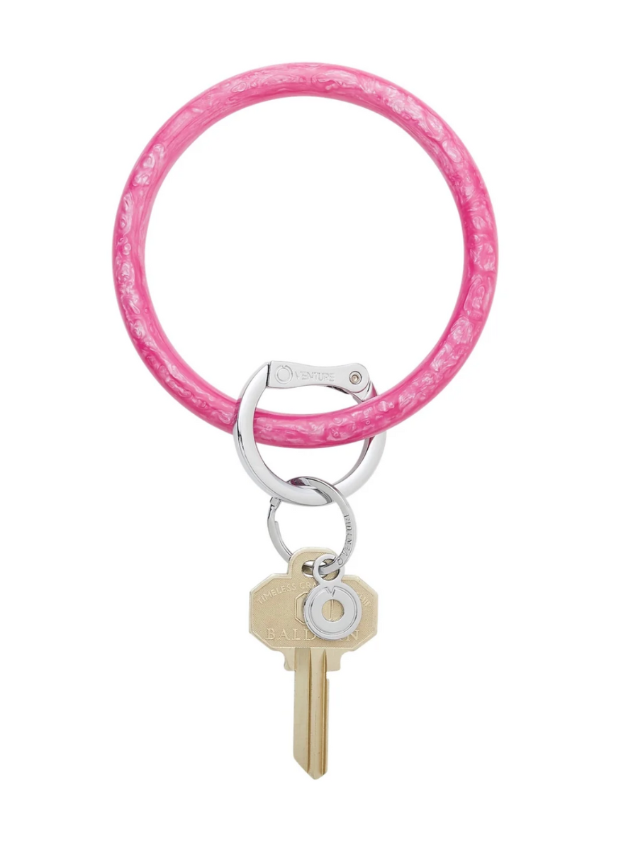 OVENTURE | Resin Big O Key Ring - Pink Topaz