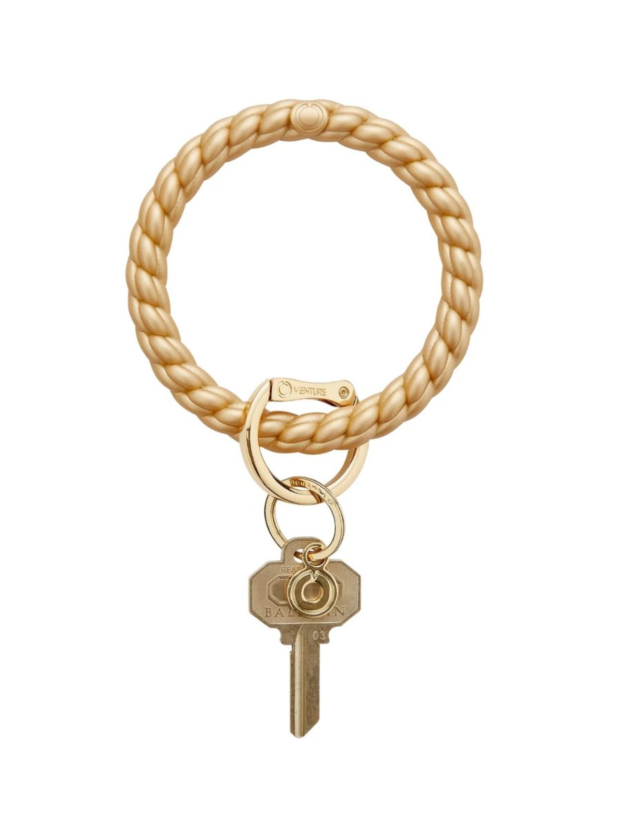 OVENTURE | Braided Silicone Big O Key Ring - Solid Gold Rush