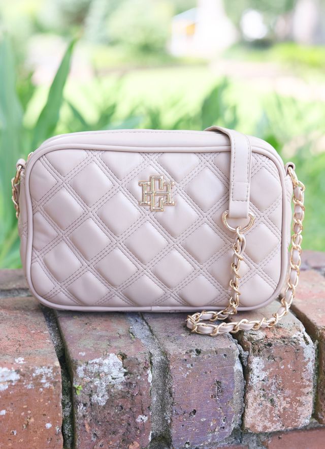 Caroline Hill | Bryce Crossbody - Taupe Quilted DQ