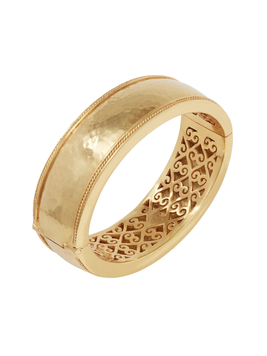 JULIE VOS | Cannes Statement Hinge Bangle - Gold