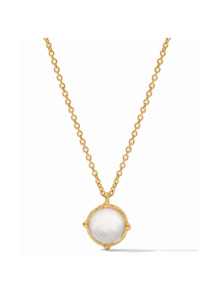 JULIE VOS | Honeybee Solitaire Necklace - Iridescent Clear Crystal