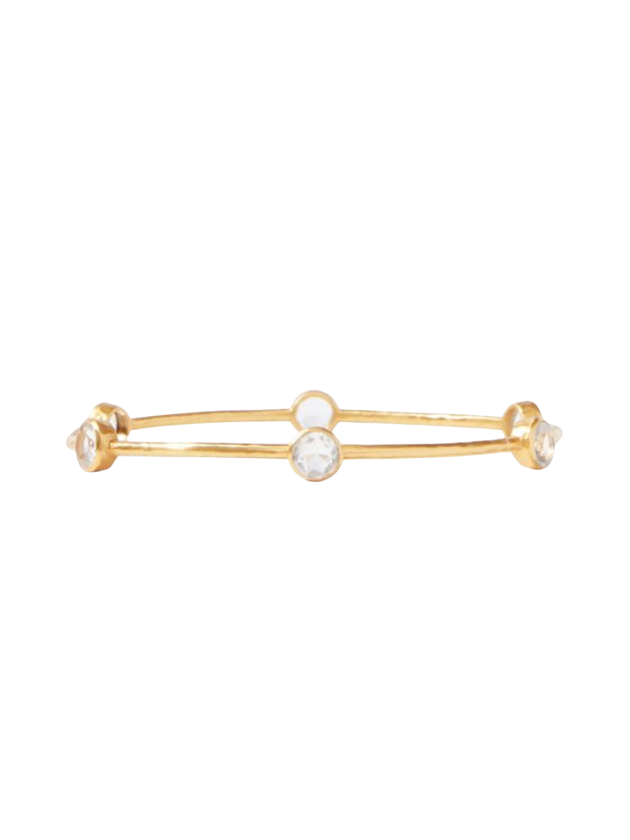 JULIE VOS | Milano Luxe Bangle - Iridescent Clear Crystal