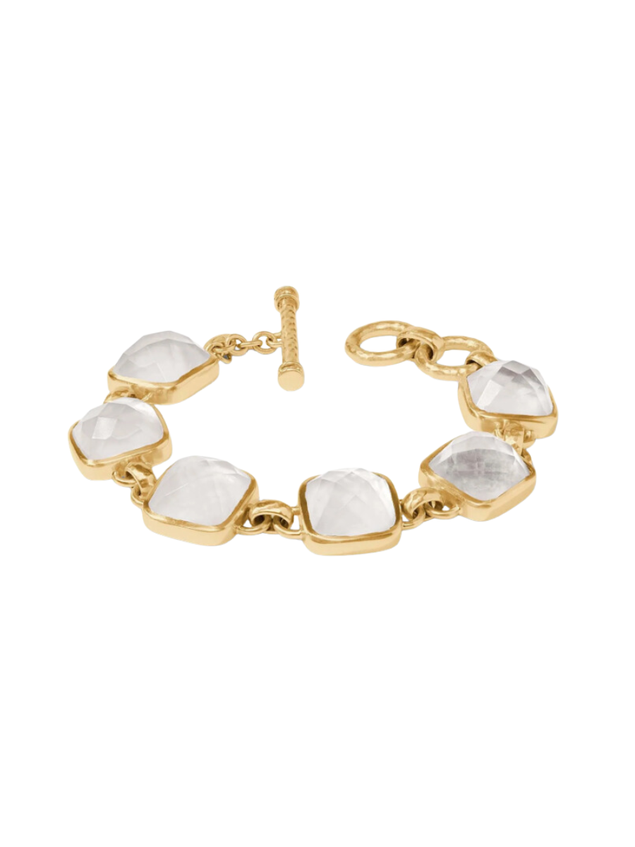 Julie Vos Catalina Stone Bracelet Iridescent Clear Crystal Clear Statement Link Bracelet Gold Women's Accessory Jewelry Gift Jincy's