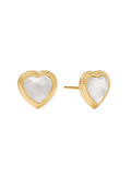 Julie Vos Heart Stud Iridescent Clear Crystal Heart Earring Clear White Heart Stone Gold Women's Accessory Jewelry Gift Jincy's