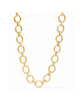 Julie Vos Catalina Demi Link Necklace Gold Pearl Chain Link Necklace Hammered Gold Statement Necklace Jewelry Accessory Women's Gift Jincy's
