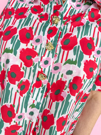 Jincy's Women's Boutique Spring Styles Pink & Poppy Floral Top