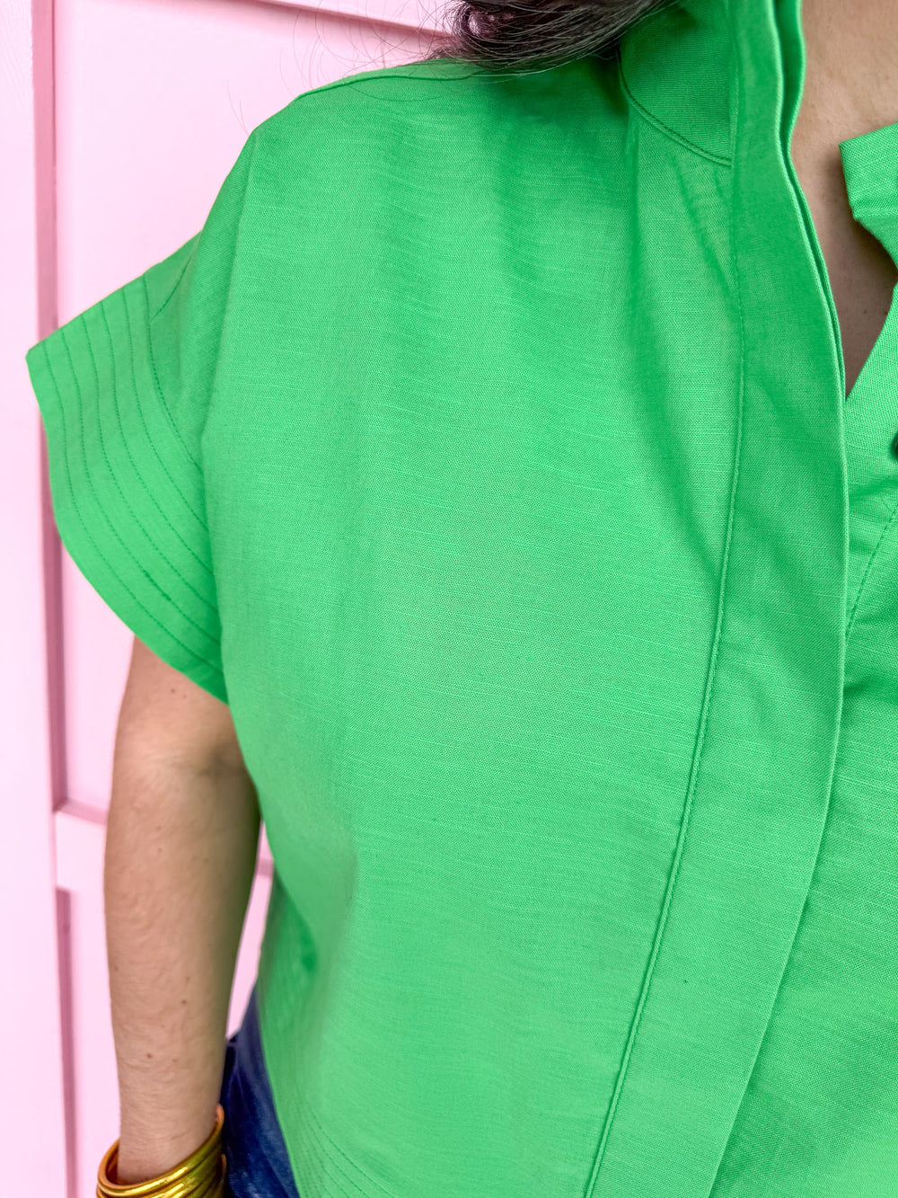 Jincy's Women's Boutique Spring Styles Kelly Green Mock Neck Top