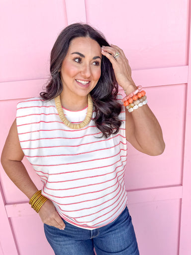 Jincy's Women's Boutique Spring Styles Pink Stripe Tee