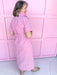 Jincy's Women's Boutique Spring Styles Pink Gingham Maxi Midi Dress