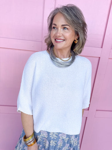 Jincy's Women's Boutique Spring Styles Ivory Knit Top 