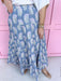 Jincy's Women's Boutique Spring Styles Periwinkle & Blue Floral Maxi Midi Skirt