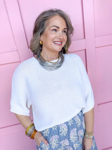 Jincy's Women's Boutique Spring Styles Ivory Knit Top 