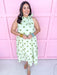 Jincy's Women's Boutique Spring Styles Olive & Sage Green Polka Dot Maxi Midi Dress
