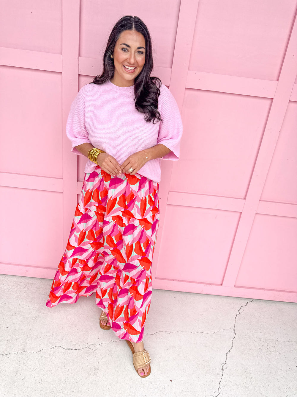 Jincy's Women's Boutique Mary Square Nessa Skirt Plus Size Bright Maxi Skirt