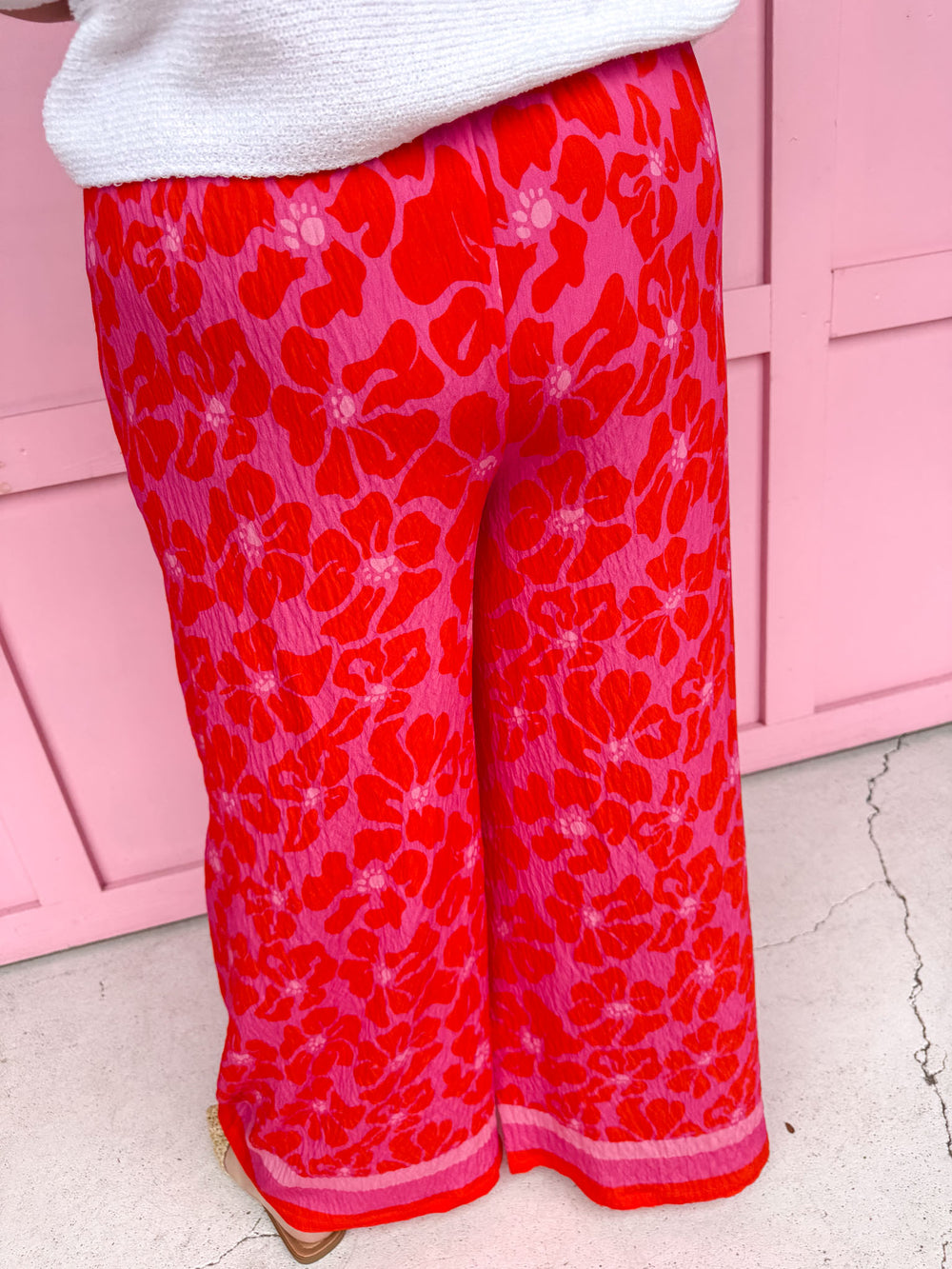 Jincy's Women's Boutique Mary Square Valerie Pants Garden Samba Pink Plus Size