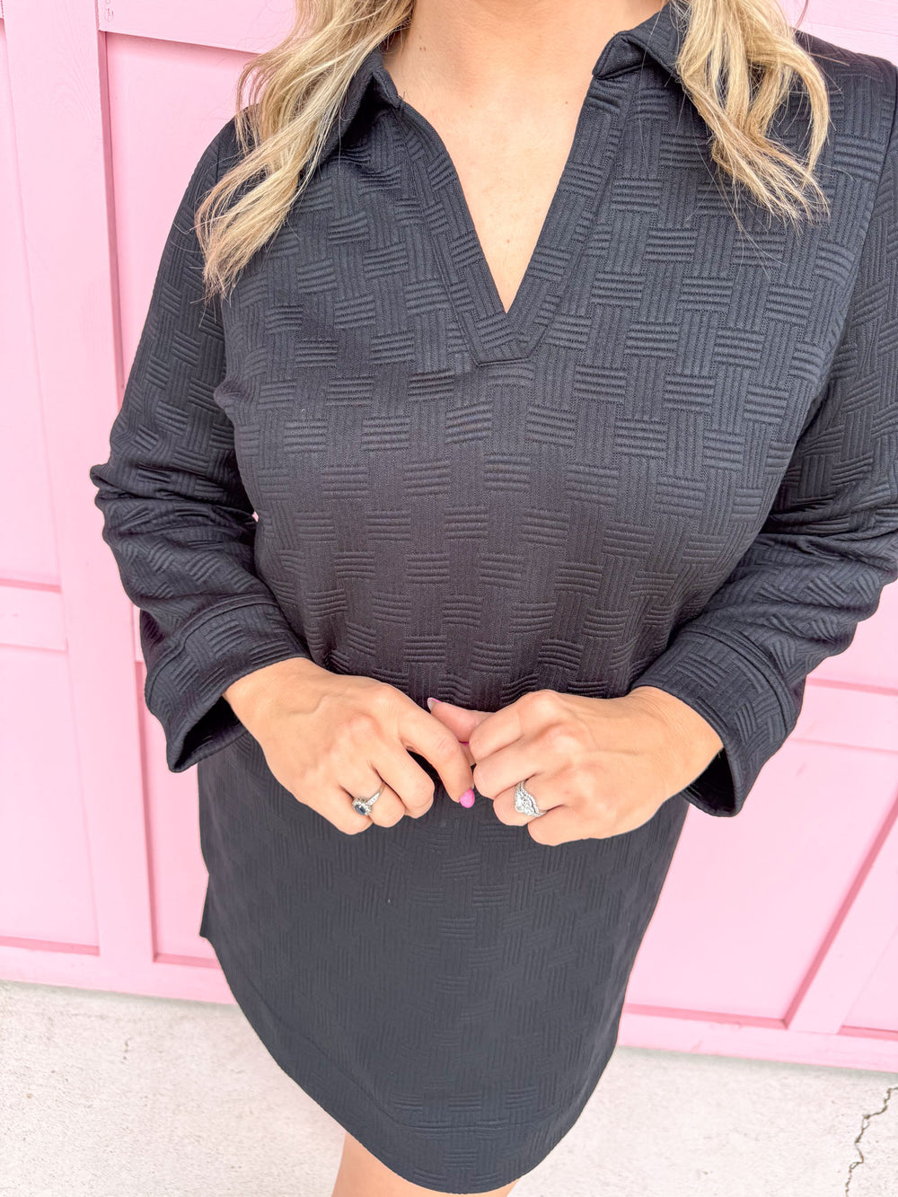 Jincy's Women's Boutique Mary Square Lindsey Dress Black Plus Size