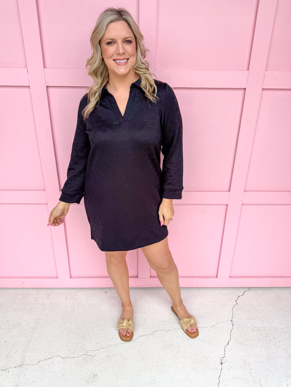 Jincy's Women's Boutique Mary Square Lindsey Dress Black Plus Size