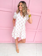 Jincy's Women's Boutique Mary Square Nancy Dress Sweetbriar Stripe Pink plus Size