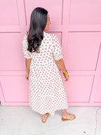 Jincy's Women's Boutique Mary Square Molly Dress Plus Size Floral Fanfare Green