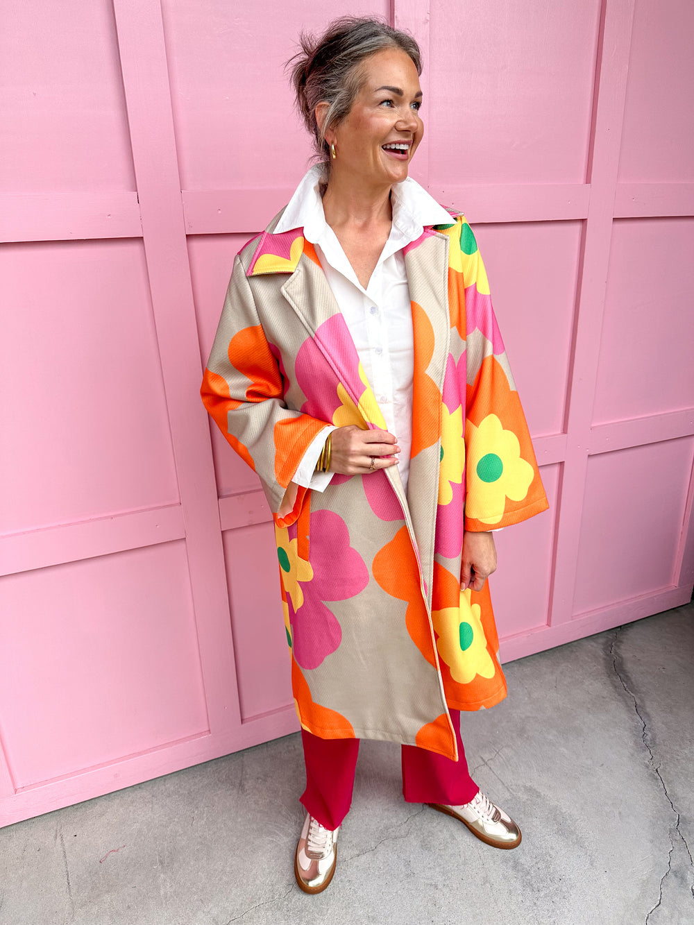 Retro Floral Coat