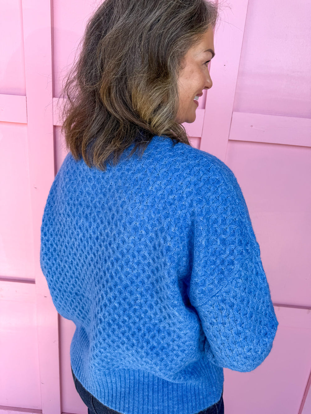 Jincy's Women's Boutique Winter Styles Plus Size Blue Sweater