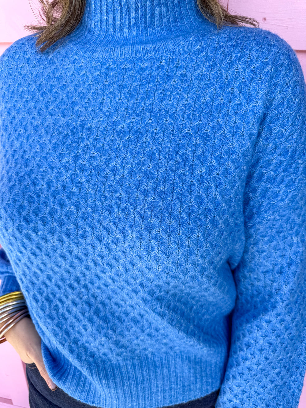 Jincy's Women's Boutique Winter Styles Plus Size Blue Sweater