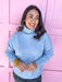 Jincy's Women's Boutique Winter Styles Plus Size light blue turtleneck sweater
