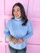 Jincy's Women's Boutique Winter Styles Plus Size light blue turtleneck sweater