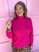 Jincy's Women's Boutique winter styles Plus Size pink mock neck sweater