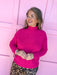 Jincy's Women's Boutique winter styles Plus Size pink mock neck sweater