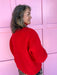 Jincy's Women's Boutique Winter Styles Plus Size Red Mock Neck Sweater