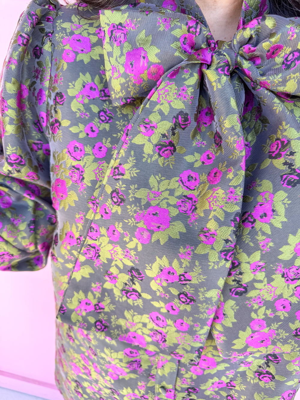 Jincy's Women's Boutique Winter Styles Plus Size fuchsia floral dress