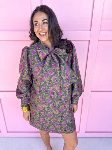 Jincy's Women's Boutique Winter Styles Plus Size fuchsia floral dress