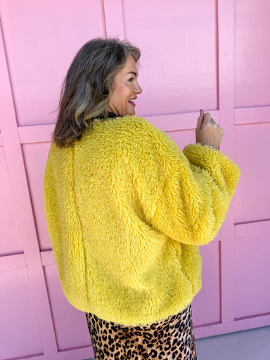 womens boutique jacket fuzzy snap closure has pockets jincy's