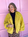 womens boutique jacket fuzzy snap closure has pockets jincy's