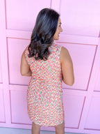 womens boutique tweed dress pearl detail  midi length jincy's